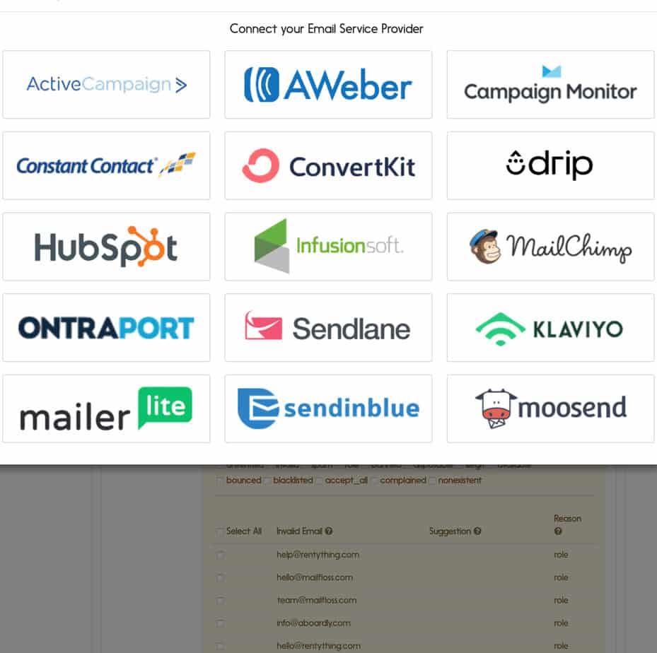 mailfloss integrations