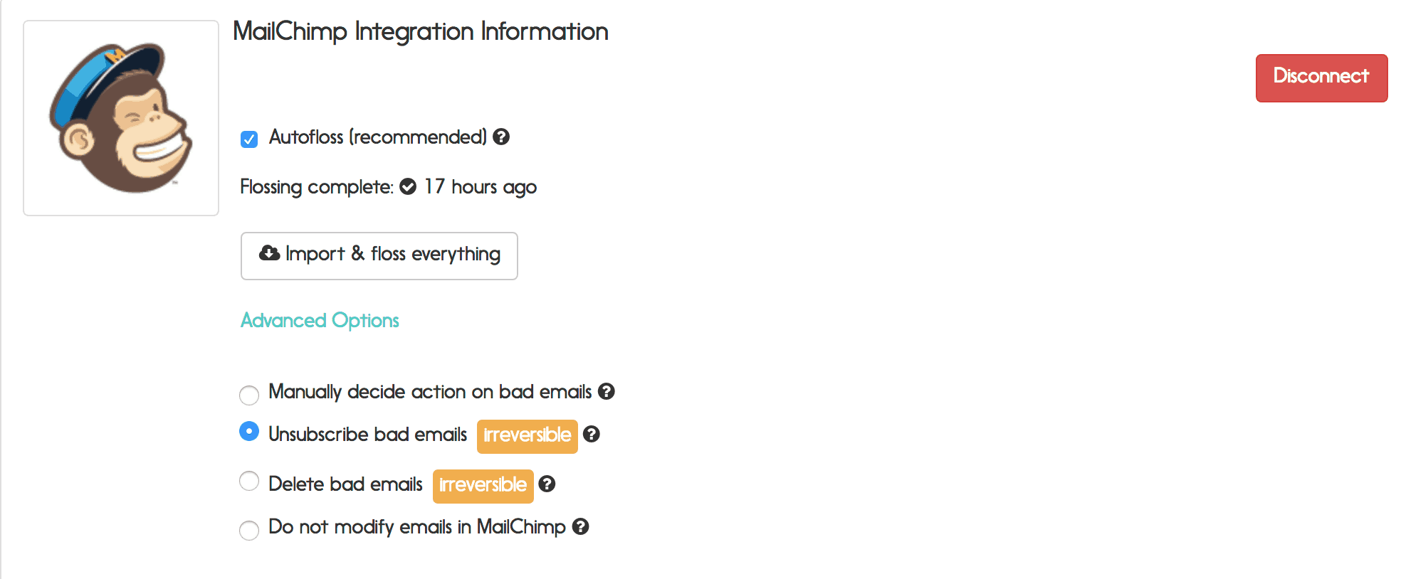 mailchimp typo in email address cleaned